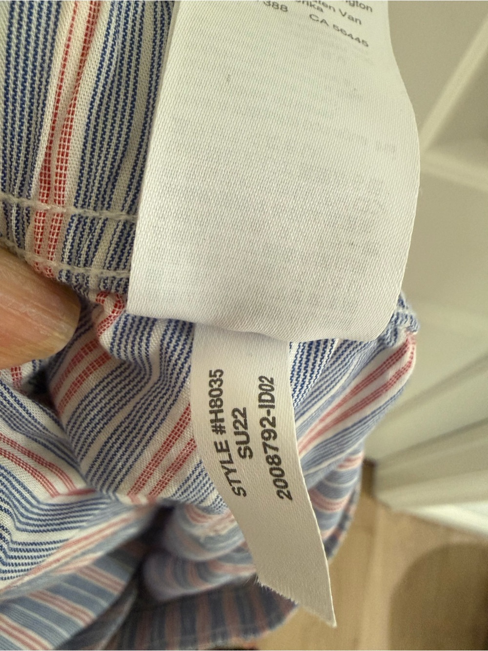J. Crew 100% cotton striped pockets blue striped Pajama Pants Bottoms Large - Picture 9 of 9